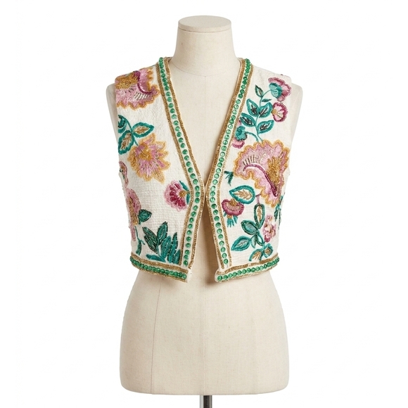 MISA LOS ANGELES Jackets & Blazers - NEW MISA LOS ANGELES bashira top in white multicolor